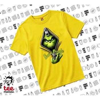 Grinch, eww people, yellow childrens T-Shirt made of 100% cotton, for every day. Vegan & OEKO-TEX certified.