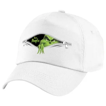 Grinch, eww people, Καπέλο παιδικό Baseball, 100% Βαμβακερό Twill, Λευκό (ΒΑΜΒΑΚΕΡΟ, ΠΑΙΔΙΚΟ, UNISEX, ONE SIZE)