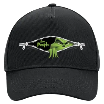 Grinch, eww people, Adult Ultimate Hat BLACK, (100% COTTON DRILL, ADULT, UNISEX, ONE SIZE)