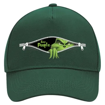 Grinch, eww people, Καπέλο Ενηλίκων Ultimate ΠΡΑΣΙΝΟ, (100% ΒΑΜΒΑΚΕΡΟ DRILL, ΕΝΗΛΙΚΩΝ, UNISEX, ONE SIZE)