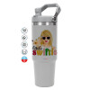 GREY color, 890ml (30oz) stainless Steel Tumbler with Handle