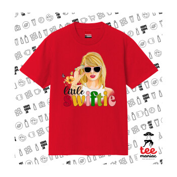Little Swiftie, Κλασικό T-Shirt, διπλής ραφής, χωρίς πλευρικές ραφές ΚΟΚΚΙΝΟ από 100% βαμβάκι. Vegan & OEKO-TEX πιστοποιημένο.