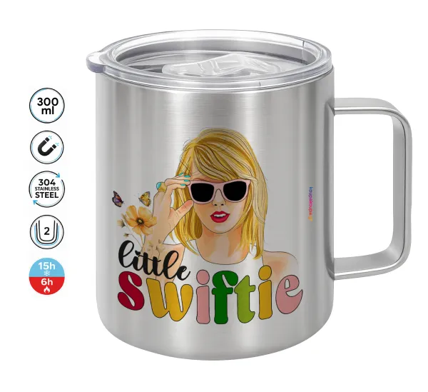 Little Swiftie — Double-walled stainless steel mug 300ml with temperature-retaining lid