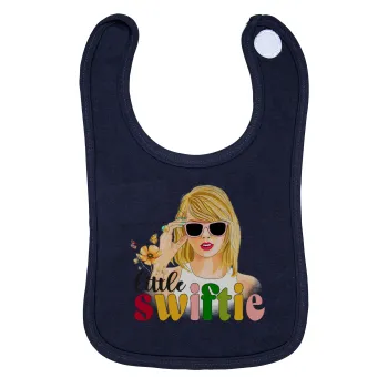 Little Swiftie, Σαλιάρα με Σκρατς 100% Organic Cotton Μπλε (0-18 months)