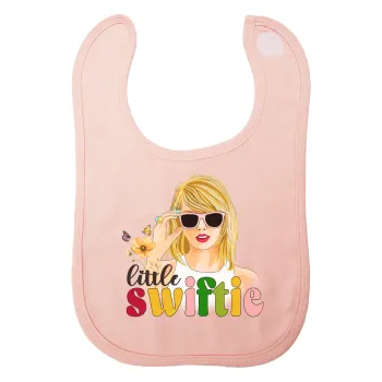 Little Swiftie, Σαλιάρα με Σκρατς ΡΟΖ 100% Organic Cotton (0-18 months)