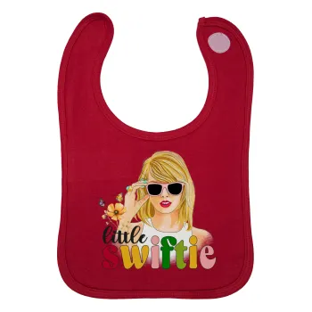 Little Swiftie, Σαλιάρα με Σκρατς Κόκκινη 100% Organic Cotton (0-18 months)
