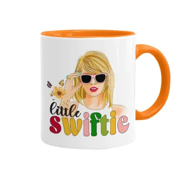 Little Swiftie, Κούπα χρωματιστή πορτοκαλί, κεραμική, 330ml