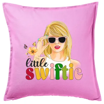 Little Swiftie, Μαξιλάρι καναπέ ΡΟΖ 100% βαμβάκι, περιέχεται το γέμισμα (50x50cm)