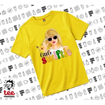 Little Swiftie, yellow childrens T-Shirt made of 100% cotton, for every day. Vegan & OEKO-TEX certified.