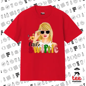 Little Swiftie, Κλασικό T-Shirt, διπλής ραφής, χωρίς πλευρικές ραφές ΚΟΚΚΙΝΟ από 100% βαμβάκι. Vegan & OEKO-TEX πιστοποιημένο.