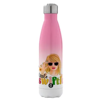 Little Swiftie, Μεταλλικό παγούρι θερμός Ροζ/Λευκό (Stainless steel), διπλού τοιχώματος, 500ml