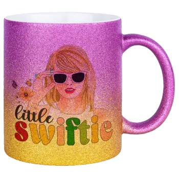 Little Swiftie, Κούπα Χρυσή/Ροζ Glitter, κεραμική, 330ml