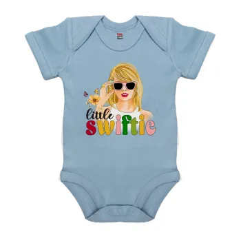 Little Swiftie, Βρεφικό φορμάκι μωρού, 0-18 μηνών, Μπλε, 100% Organic Cotton, κοντομάνικο
