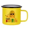 Metallic enamel MATT Yellow cup 360ml