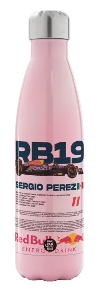 Redbull Sergio Perezi — Metal mug thermos Pink Iridiscent (Stainless steel), double wall, 500ml