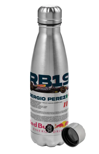 Redbull Sergio Perezi — Μεταλλικό παγούρι νερού, ανοξείδωτο ατσάλι, 750ml