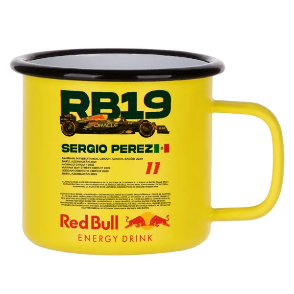 Redbull Sergio Perezi — Κούπα Μεταλλική εμαγιέ ΜΑΤ Κίτρινη 360ml