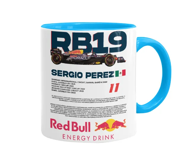 Redbull Sergio Perezi — Κούπα χρωματιστή γαλάζια, κεραμική, 330ml