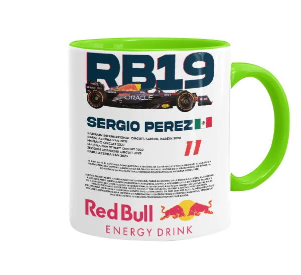 Redbull Sergio Perezi — Κούπα χρωματιστή βεραμάν, κεραμική, 330ml