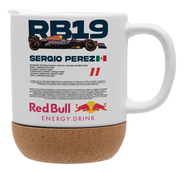 Redbull Sergio Perezi — Κούπα, κεραμική με βάση φελού και καπάκι (ΜΑΤ), 330ml
