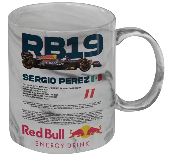 Redbull Sergio Perezi — Κούπα κεραμική, marble style (μάρμαρο), 330ml