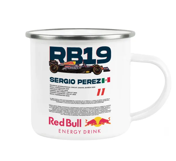 Redbull Sergio Perezi — Metallic enamel cup white 360ml