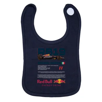 Redbull Sergio Perezi, Σαλιάρα με Σκρατς 100% Organic Cotton Μπλε (0-18 months)