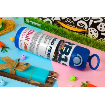 Redbull Sergio Perezi, Easter candle, Childrens hot water bottle, stainless steel, with safety straw, BLUE (500ml)