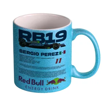 Redbull Sergio Perezi, Κούπα Σιέλ Glitter που γυαλίζει, κεραμική, 330ml