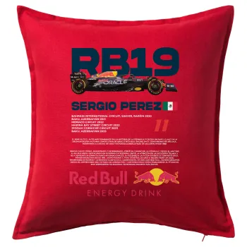 Redbull Sergio Perezi, Sofa cushion RED 50x50cm includes filling