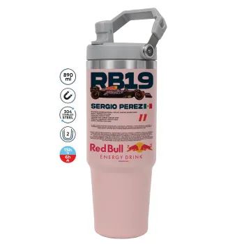 Redbull Sergio Perezi, Pink color, 890ml (30oz) stainless Steel Tumbler with Handle