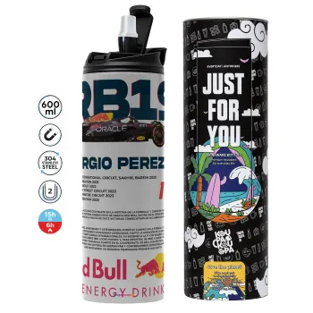 Redbull Sergio Perezi, Tumbler stainless steel GREY 600ml