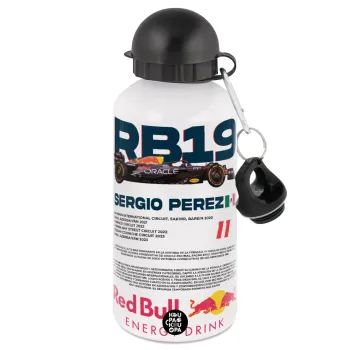 Redbull Sergio Perezi, Μεταλλικό παγούρι νερού, Λευκό, αλουμινίου 500ml