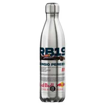 Redbull Sergio Perezi, Μεταλλικό παγούρι θερμός Inox (Stainless steel), διπλού τοιχώματος, 750ml