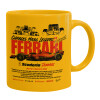 Ceramic coffee mug yellow, 330ml