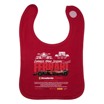 F1 Ferrari, Σαλιάρα με Σκρατς Κόκκινη 100% Organic Cotton (0-18 months)