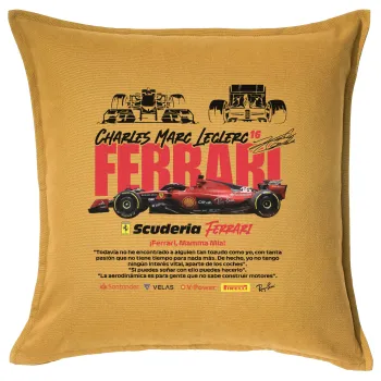 F1 Ferrari, Sofa cushion YELLOW 50x50cm includes filling