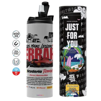F1 Ferrari, Tumbler stainless steel GREY 600ml