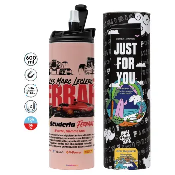 F1 Ferrari, Tumbler stainless steel PINK 600ml