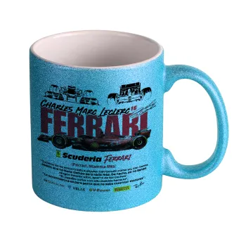 F1 Ferrari, Κούπα Σιέλ Glitter που γυαλίζει, κεραμική, 330ml
