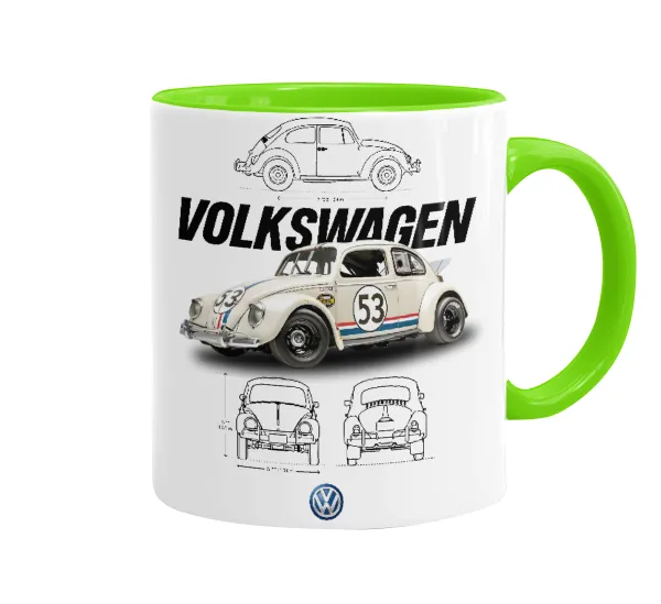 Volkswagen Beetle — Κούπα χρωματιστή βεραμάν, κεραμική, 330ml
