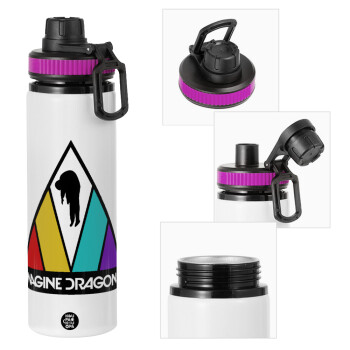 Imagine Dragons, Metallic water bottle with safety lid, 850ml aluminum