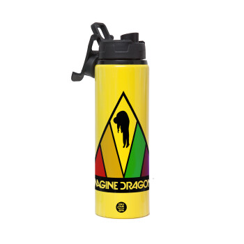 Imagine Dragons, Metallic water bottle with safety lid, 850ml aluminum