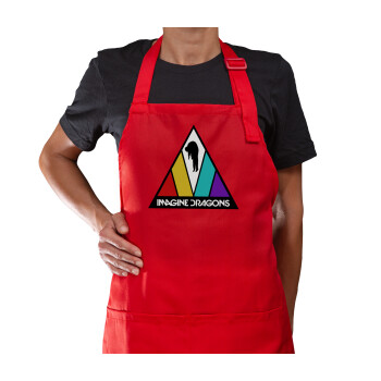 Imagine Dragons, Ποδιά Μακριά Σεφ ολόσωμη με τσέπες Κόκκινη (ΕΝΗΛΙΚΩΝ)