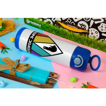 Imagine Dragons, Πασχαλινή Λαμπάδα με Παιδικό παγούρι θερμό, ανοξείδωτο, με καλαμάκι ασφαλείας, ΜΠΛΕ (500ml)