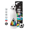 Soccer Metal mug thermos, double wall, 550ml