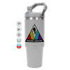 GREY color, 890ml (30oz) stainless Steel Tumbler with Handle