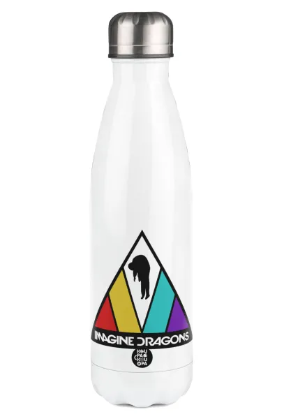 Imagine Dragons — Μεταλλικό παγούρι θερμός Λευκό (Stainless steel), διπλού τοιχώματος, 500ml
