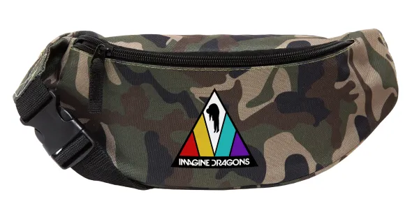 Imagine Dragons — Unisex waist bag (banana) in Jungle camouflage color with 2 pockets