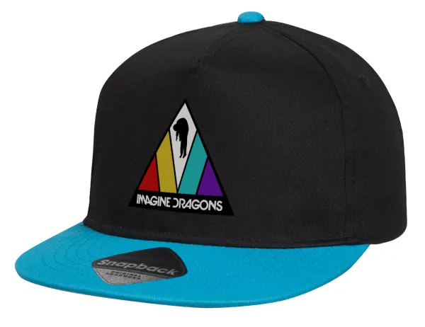 Imagine Dragons — Καπέλο παιδικό Flat Snapback, Μαύρο/Μπλε (100% ΒΑΜΒΑΚΕΡΟ, ΠΑΙΔΙΚΟ, UNISEX, ONE SIZE)